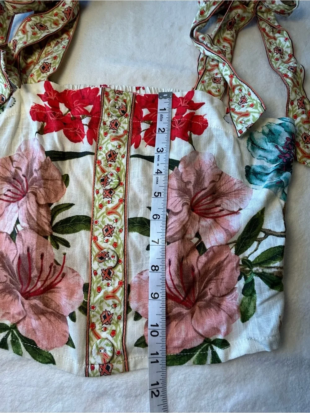 Resort Floral Two Piece Crop Top and Skirt Set Boho